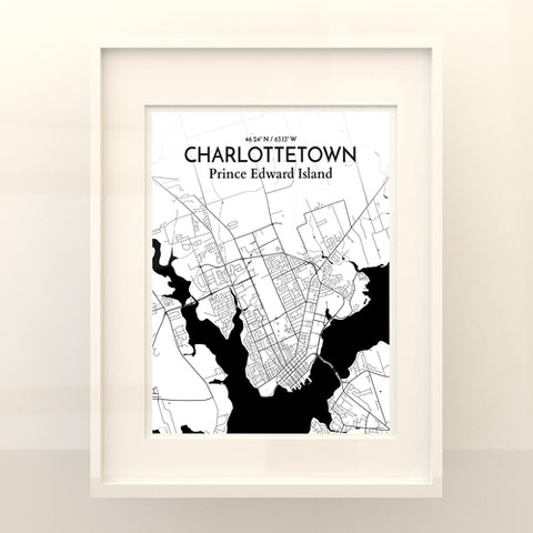 Charlottetown PEI Map Poster – Detailed Art Print of Charlottetown, Prince Edward Island for Home Decor, Office Decor, Travel Art, and Unique Gifts