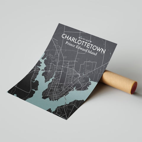 Charlottetown PEI Map Poster – Detailed Art Print of Charlottetown, Prince Edward Island for Home Decor, Office Decor, Travel Art, and Unique Gifts