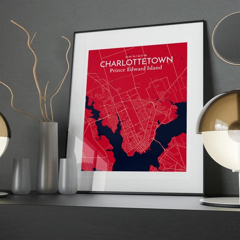 Charlottetown PEI Map Poster – Detailed Art Print of Charlottetown, Prince Edward Island for Home Decor, Office Decor, Travel Art, and Unique Gifts