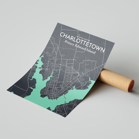 Charlottetown PEI Map Poster – Detailed Art Print of Charlottetown, Prince Edward Island for Home Decor, Office Decor, Travel Art, and Unique Gifts