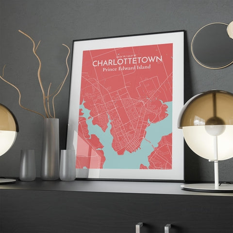 Charlottetown PEI Map Poster – Detailed Art Print of Charlottetown, Prince Edward Island for Home Decor, Office Decor, Travel Art, and Unique Gifts