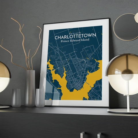 Charlottetown PEI Map Poster – Detailed Art Print of Charlottetown, Prince Edward Island for Home Decor, Office Decor, Travel Art, and Unique Gifts