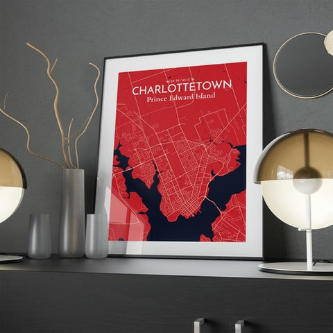 Charlottetown PEI Map Poster – Detailed Art Print of Charlottetown, Prince Edward Island for Home Decor, Office Decor, Travel Art, and Unique Gifts