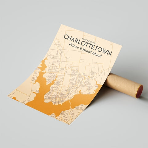 Charlottetown PEI Map Poster – Detailed Art Print of Charlottetown, Prince Edward Island for Home Decor, Office Decor, Travel Art, and Unique Gifts