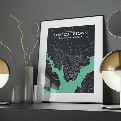 Charlottetown PEI Map Poster – Detailed Art Print of Charlottetown, Prince Edward Island for Home Decor, Office Decor, Travel Art, and Unique Gifts