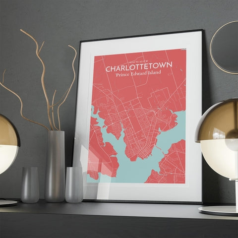 Charlottetown PEI Map Poster – Detailed Art Print of Charlottetown, Prince Edward Island for Home Decor, Office Decor, Travel Art, and Unique Gifts