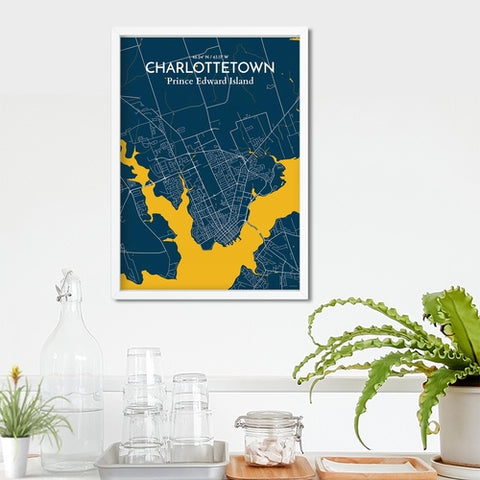 Charlottetown PEI Map Poster – Detailed Art Print of Charlottetown, Prince Edward Island for Home Decor, Office Decor, Travel Art, and Unique Gifts