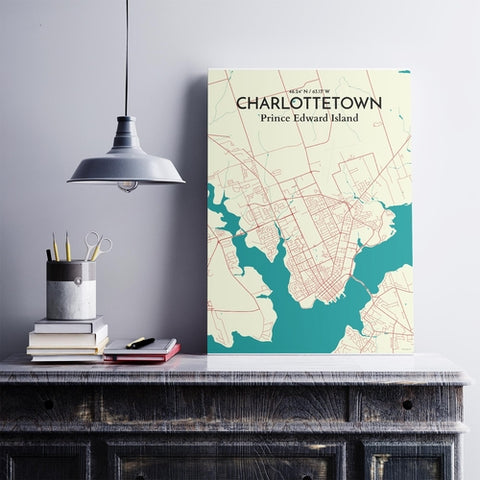 Charlottetown PEI Map Poster – Detailed Art Print of Charlottetown, Prince Edward Island for Home Decor, Office Decor, Travel Art, and Unique Gifts