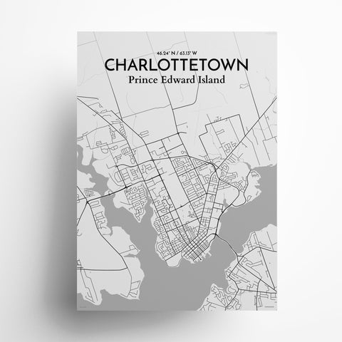 Charlottetown PEI Map Poster – Detailed Art Print of Charlottetown, Prince Edward Island for Home Decor, Office Decor, Travel Art, and Unique Gifts