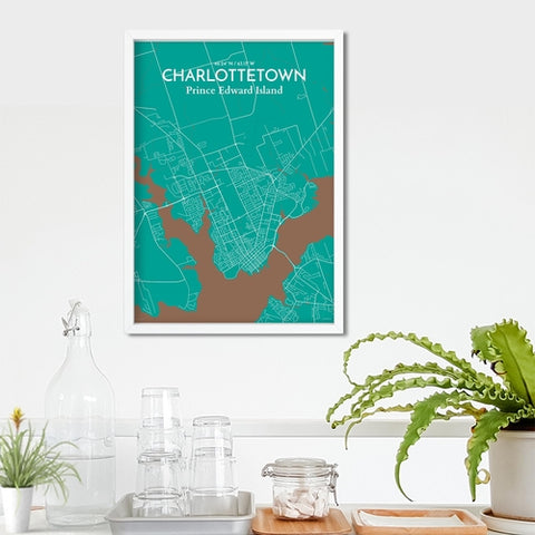 Charlottetown PEI Map Poster – Detailed Art Print of Charlottetown, Prince Edward Island for Home Decor, Office Decor, Travel Art, and Unique Gifts