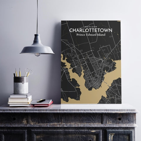 Charlottetown PEI Map Poster – Detailed Art Print of Charlottetown, Prince Edward Island for Home Decor, Office Decor, Travel Art, and Unique Gifts