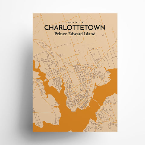 Charlottetown PEI Map Poster – Detailed Art Print of Charlottetown, Prince Edward Island for Home Decor, Office Decor, Travel Art, and Unique Gifts