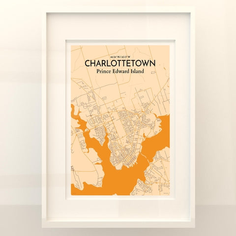 Charlottetown PEI Map Poster – Detailed Art Print of Charlottetown, Prince Edward Island for Home Decor, Office Decor, Travel Art, and Unique Gifts