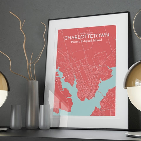 Charlottetown PEI Map Poster – Detailed Art Print of Charlottetown, Prince Edward Island for Home Decor, Office Decor, Travel Art, and Unique Gifts