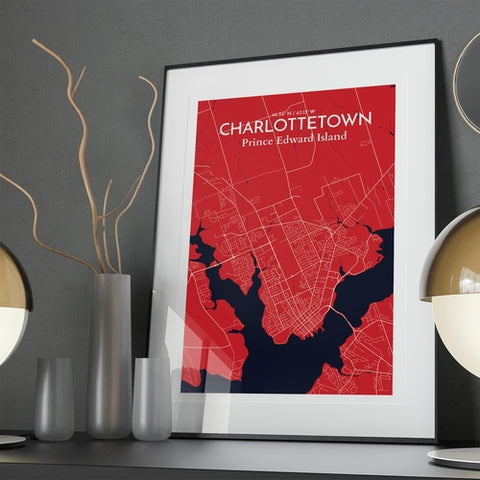 Charlottetown PEI Map Poster – Detailed Art Print of Charlottetown, Prince Edward Island for Home Decor, Office Decor, Travel Art, and Unique Gifts