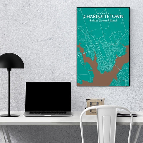 Charlottetown PEI Map Poster – Detailed Art Print of Charlottetown, Prince Edward Island for Home Decor, Office Decor, Travel Art, and Unique Gifts