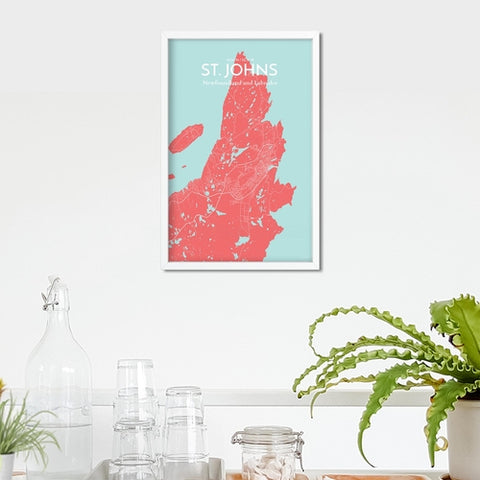 St. Johns City Map Poster – Detailed Art Print of St. Johns, Newfoundland for Home Decor, Office Decor, Travel Art, and Unique Gifts