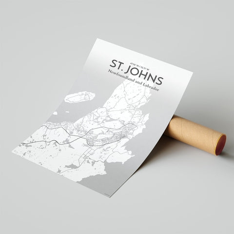 St. Johns City Map Poster – Detailed Art Print of St. Johns, Newfoundland for Home Decor, Office Decor, Travel Art, and Unique Gifts