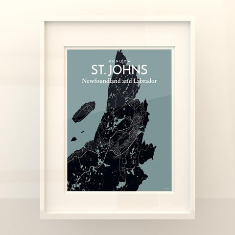 St. Johns City Map Poster – Detailed Art Print of St. Johns, Newfoundland for Home Decor, Office Decor, Travel Art, and Unique Gifts