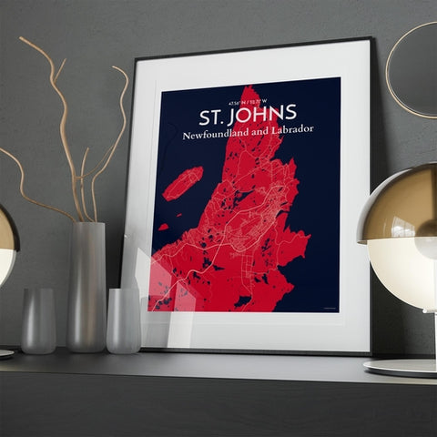 St. Johns City Map Poster – Detailed Art Print of St. Johns, Newfoundland for Home Decor, Office Decor, Travel Art, and Unique Gifts