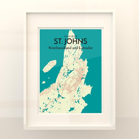 St. Johns City Map Poster – Detailed Art Print of St. Johns, Newfoundland for Home Decor, Office Decor, Travel Art, and Unique Gifts