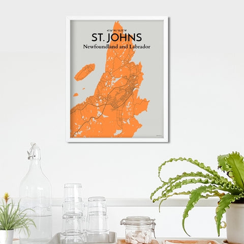 St. Johns City Map Poster – Detailed Art Print of St. Johns, Newfoundland for Home Decor, Office Decor, Travel Art, and Unique Gifts