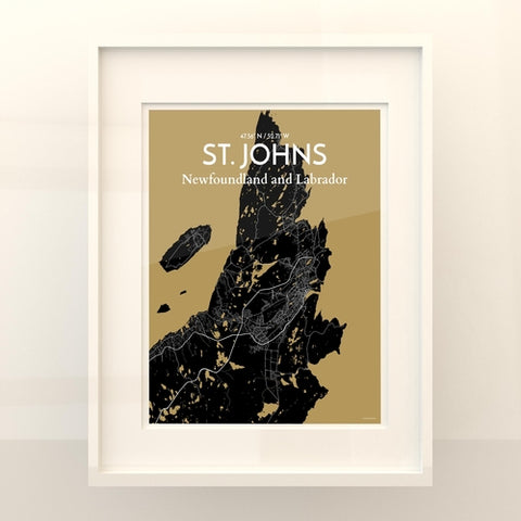 St. Johns City Map Poster – Detailed Art Print of St. Johns, Newfoundland for Home Decor, Office Decor, Travel Art, and Unique Gifts