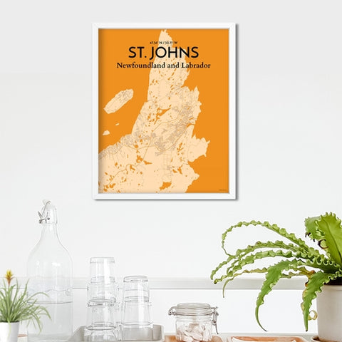 St. Johns City Map Poster – Detailed Art Print of St. Johns, Newfoundland for Home Decor, Office Decor, Travel Art, and Unique Gifts