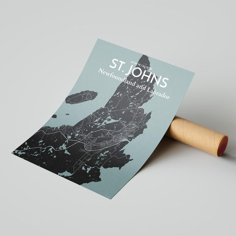 St. Johns City Map Poster – Detailed Art Print of St. Johns, Newfoundland for Home Decor, Office Decor, Travel Art, and Unique Gifts