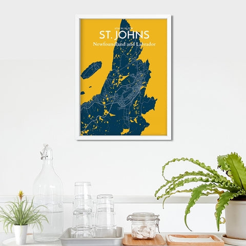 St. Johns City Map Poster – Detailed Art Print of St. Johns, Newfoundland for Home Decor, Office Decor, Travel Art, and Unique Gifts