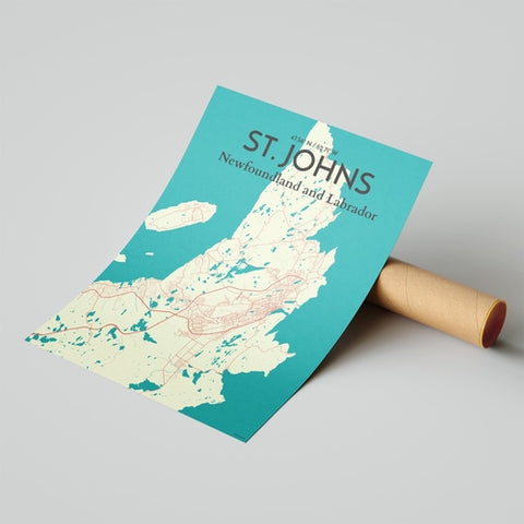 St. Johns City Map Poster – Detailed Art Print of St. Johns, Newfoundland for Home Decor, Office Decor, Travel Art, and Unique Gifts