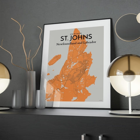 St. Johns City Map Poster – Detailed Art Print of St. Johns, Newfoundland for Home Decor, Office Decor, Travel Art, and Unique Gifts