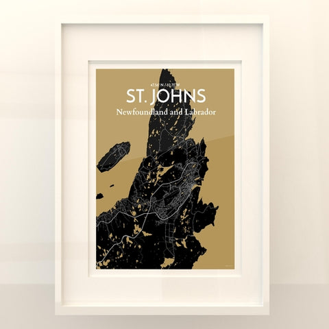 St. Johns City Map Poster – Detailed Art Print of St. Johns, Newfoundland for Home Decor, Office Decor, Travel Art, and Unique Gifts