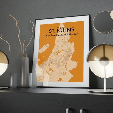 St. Johns City Map Poster – Detailed Art Print of St. Johns, Newfoundland for Home Decor, Office Decor, Travel Art, and Unique Gifts