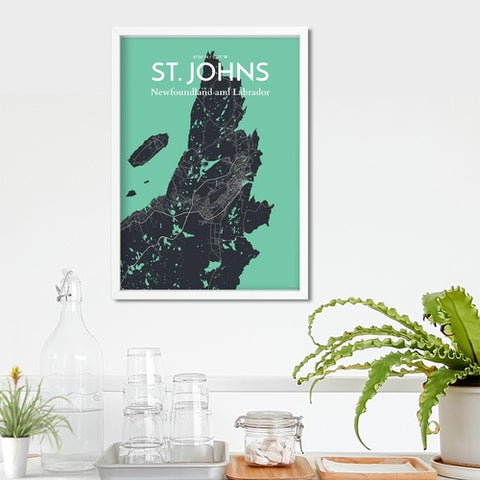 St. Johns City Map Poster – Detailed Art Print of St. Johns, Newfoundland for Home Decor, Office Decor, Travel Art, and Unique Gifts