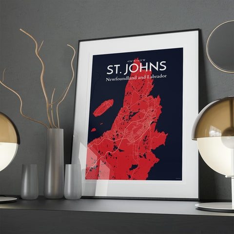 St. Johns City Map Poster – Detailed Art Print of St. Johns, Newfoundland for Home Decor, Office Decor, Travel Art, and Unique Gifts