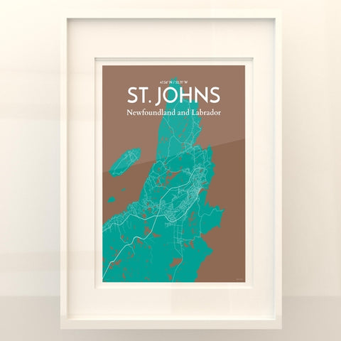 St. Johns City Map Poster – Detailed Art Print of St. Johns, Newfoundland for Home Decor, Office Decor, Travel Art, and Unique Gifts