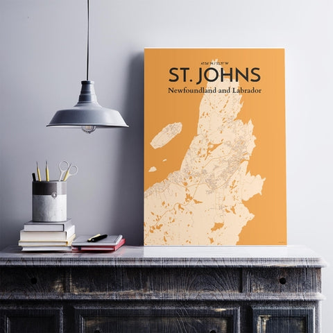 St. Johns City Map Poster – Detailed Art Print of St. Johns, Newfoundland for Home Decor, Office Decor, Travel Art, and Unique Gifts