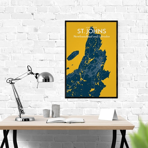 St. Johns City Map Poster – Detailed Art Print of St. Johns, Newfoundland for Home Decor, Office Decor, Travel Art, and Unique Gifts