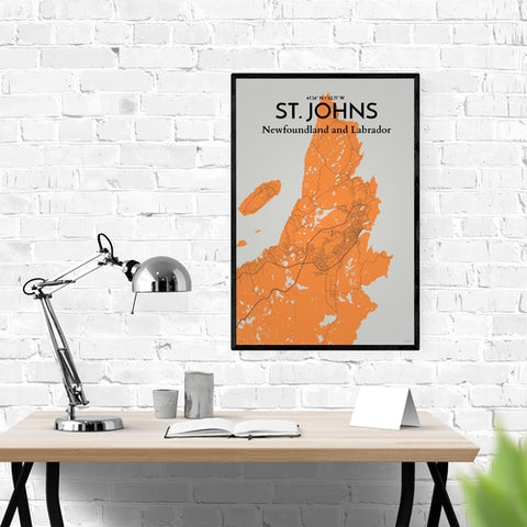 St. Johns City Map Poster – Detailed Art Print of St. Johns, Newfoundland for Home Decor, Office Decor, Travel Art, and Unique Gifts