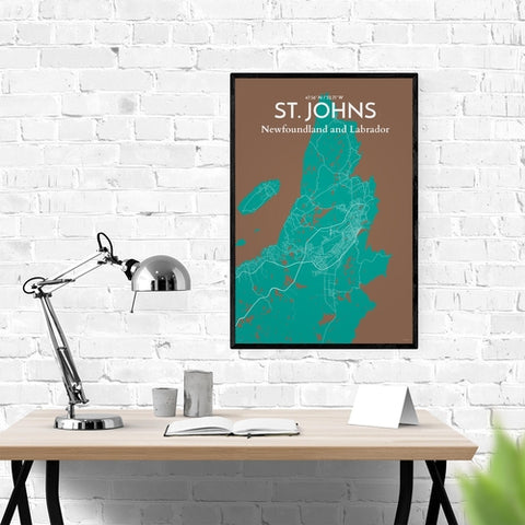 St. Johns City Map Poster – Detailed Art Print of St. Johns, Newfoundland for Home Decor, Office Decor, Travel Art, and Unique Gifts