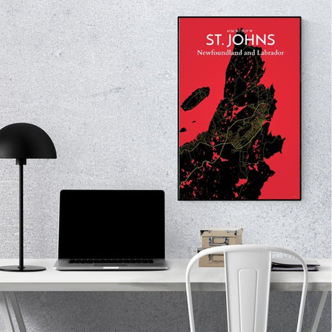 St. Johns City Map Poster – Detailed Art Print of St. Johns, Newfoundland for Home Decor, Office Decor, Travel Art, and Unique Gifts