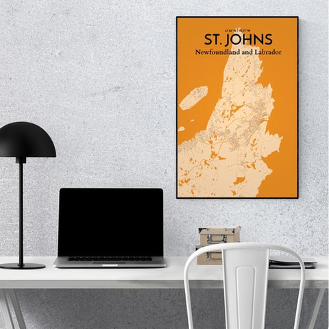 St. Johns City Map Poster – Detailed Art Print of St. Johns, Newfoundland for Home Decor, Office Decor, Travel Art, and Unique Gifts