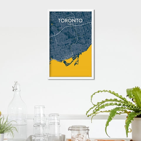 Toronto City Map Poster – Detailed Art Print of Toronto, Ontario for Home Decor, Office Decor, Travel Art, and Unique Gifts