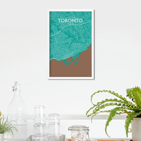 Toronto City Map Poster – Detailed Art Print of Toronto, Ontario for Home Decor, Office Decor, Travel Art, and Unique Gifts