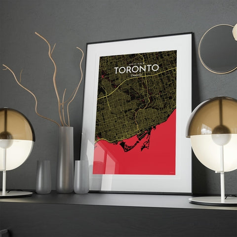 Toronto City Map Poster – Detailed Art Print of Toronto, Ontario for Home Decor, Office Decor, Travel Art, and Unique Gifts