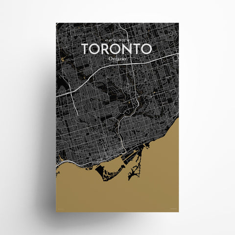 Toronto City Map Poster – Detailed Art Print of Toronto, Ontario for Home Decor, Office Decor, Travel Art, and Unique Gifts