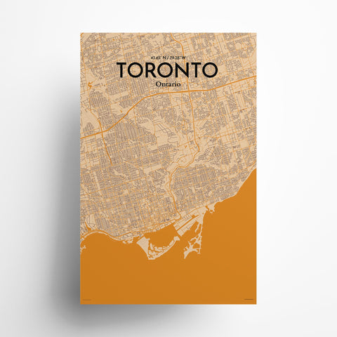 Toronto City Map Poster – Detailed Art Print of Toronto, Ontario for Home Decor, Office Decor, Travel Art, and Unique Gifts