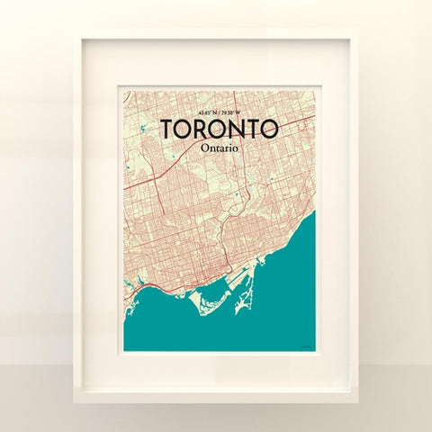 Toronto City Map Poster – Detailed Art Print of Toronto, Ontario for Home Decor, Office Decor, Travel Art, and Unique Gifts