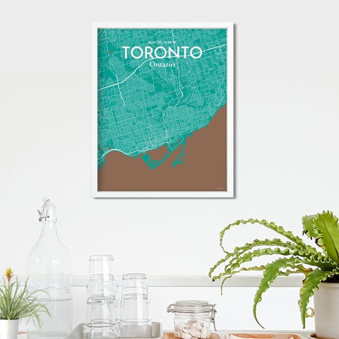 Toronto City Map Poster – Detailed Art Print of Toronto, Ontario for Home Decor, Office Decor, Travel Art, and Unique Gifts